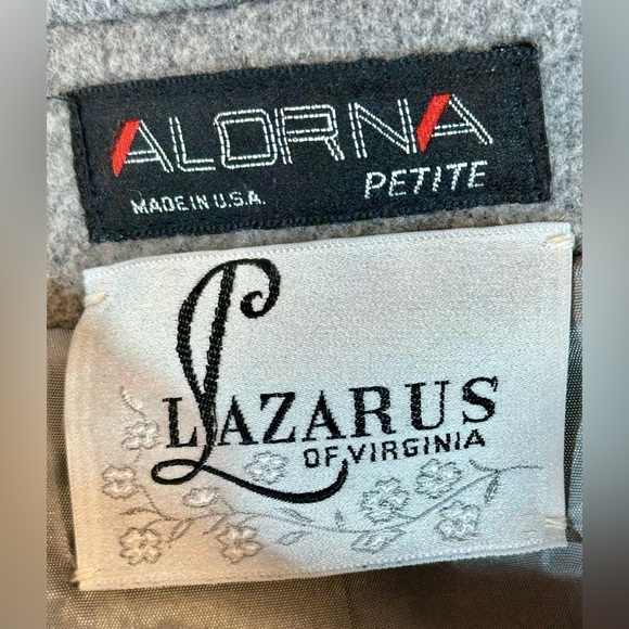 ALORNA' Lazarus of Virginia' Wool blend Single-breasted Union made, Overcoat USA - Picture 12 of 13